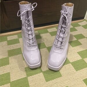 Circus by Sam Edelman Kia Women's Lace-Up Boots in Orchid Patent